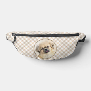 Sacs Banane Peinture de Spaniel Tibétain Chien Crème et Blanc 