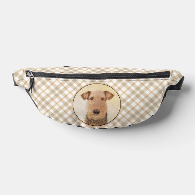 Sacs Banane Peinture de Terrier Airedale Mignon Art Original d (Poser)