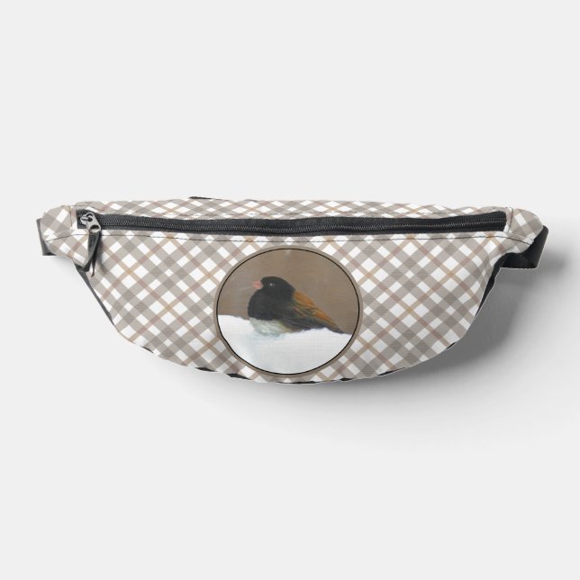Sacs Banane Peinture hivernale Junco foncée Art original (Poser)