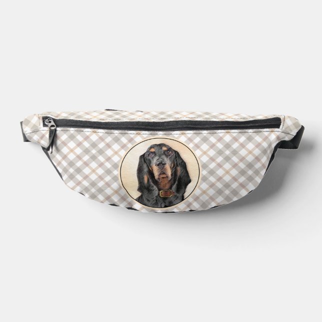 Sacs Banane Peinture originale de Black and Tan Coonhound Art  (Poser)