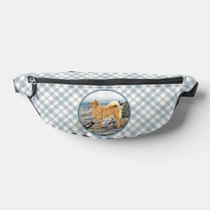 Sacs Banane Peinture Originale de Chiens Spitz Finlandais au B