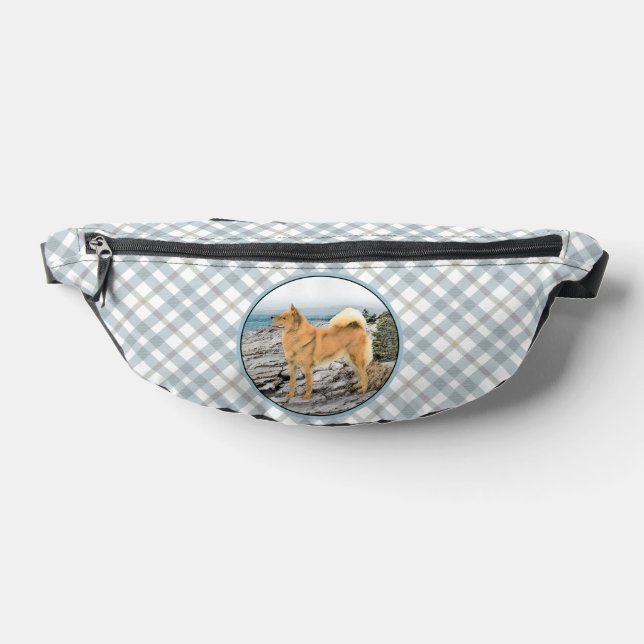 Sacs Banane Peinture Originale de Chiens Spitz Finlandais au B (Poser)