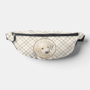 Sacs Banane Peinture originale de chiot Golden Retriever Art c