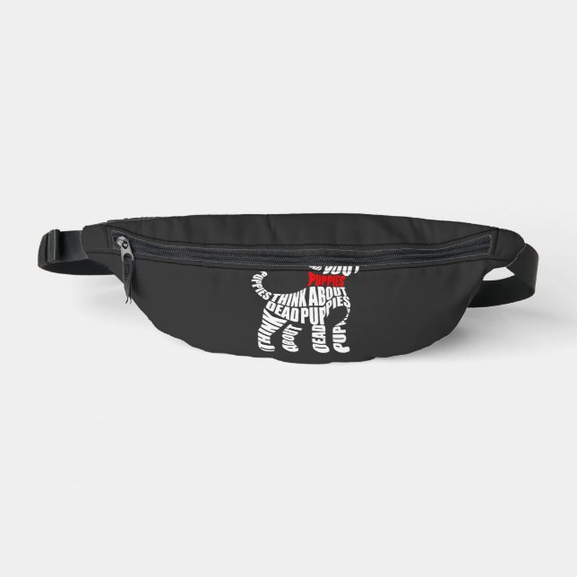 Sacs Banane Pensez aux chiots blancs MORTS (Recto)