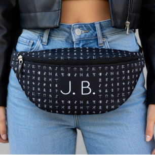 Sacs Banane Personnalisé avec monogramme et symboles runiques