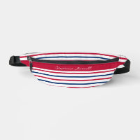 Personnalisé minimaliste rayures rouge et bleu mod