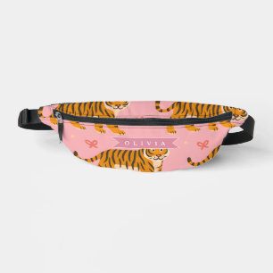 Sacs Banane Personnalisé Rose Tigre Chic Branché Amusant Esthé