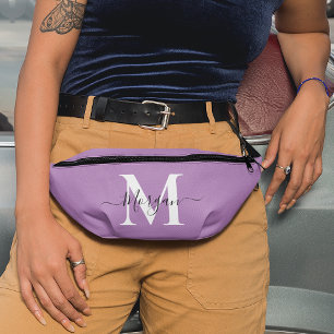 Sacs Banane Personnaliser Monogramme Nom initial Lavender Purp