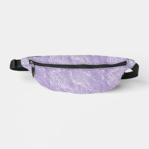 Sacs Banane Petit motif en soie moirée lilas lavande