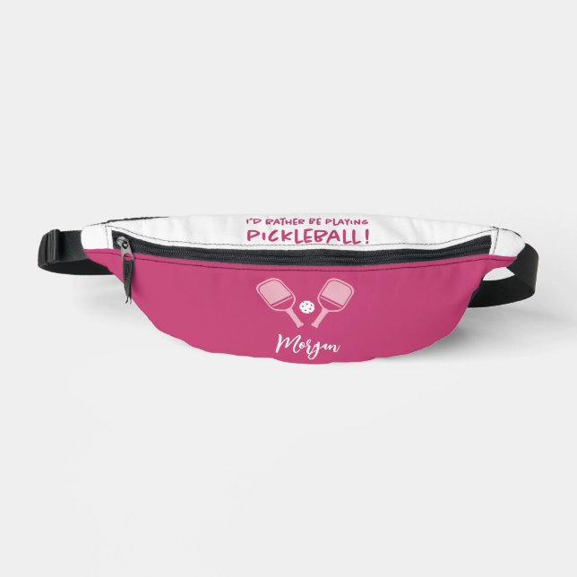 Sacs Banane Pickleball mignon Nom personnalisable Pink Girl Sp (Recto)