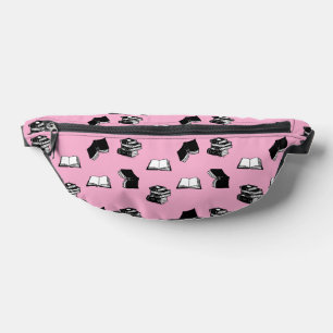 Sacs Banane Pink Modern Boish Bibliophile Motif de livre