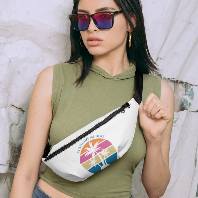 Sacs Banane Plage de Palm Tree Tropical Vacances (Créateur téléchargé)