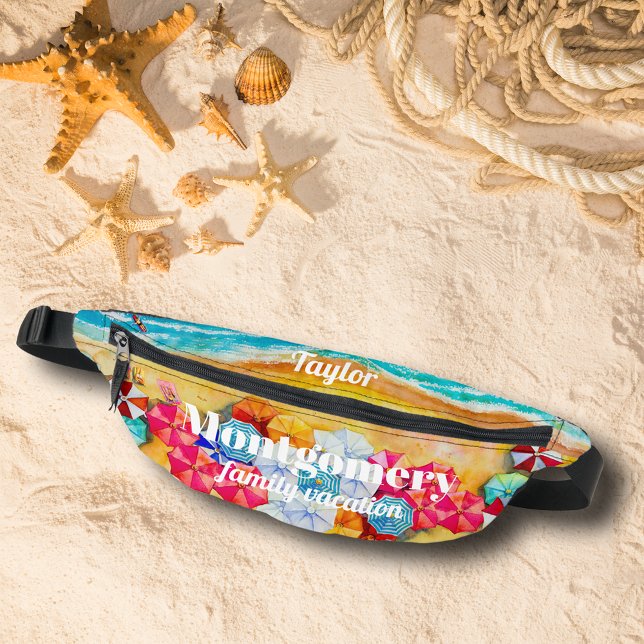 Sacs Banane Plage de vacances d'été (Summer Vacation Beach Fanny Pack personalized for yourself or give as a gift.)