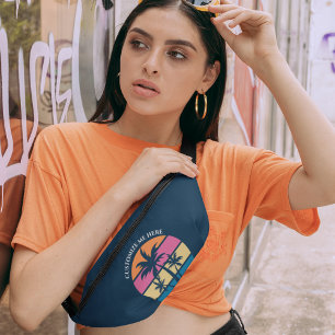 Sacs Banane Plage Personnalisée Vacances Cute Tropical Palm Tr