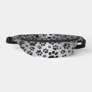 Sacs Banane Poches de chien noir et blanc Pointe Polka en méta