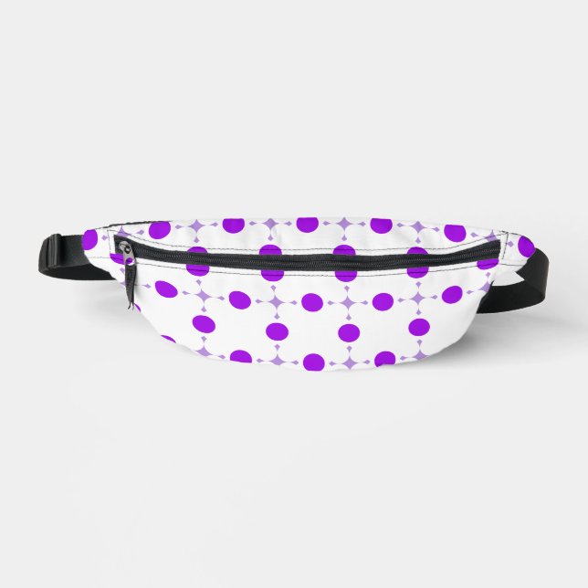 Sacs Banane Points de polka violets, motif à pois, points, poi (Recto)