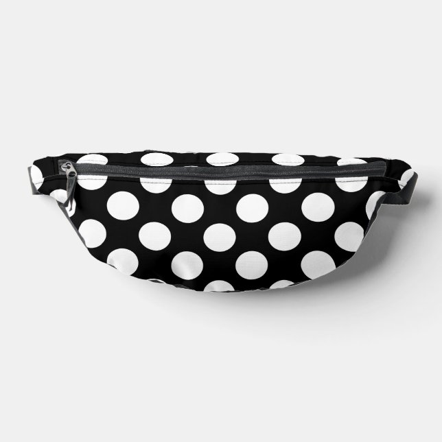 Sacs Banane Pois noirs et blancs, Motif Polka (Poser)
