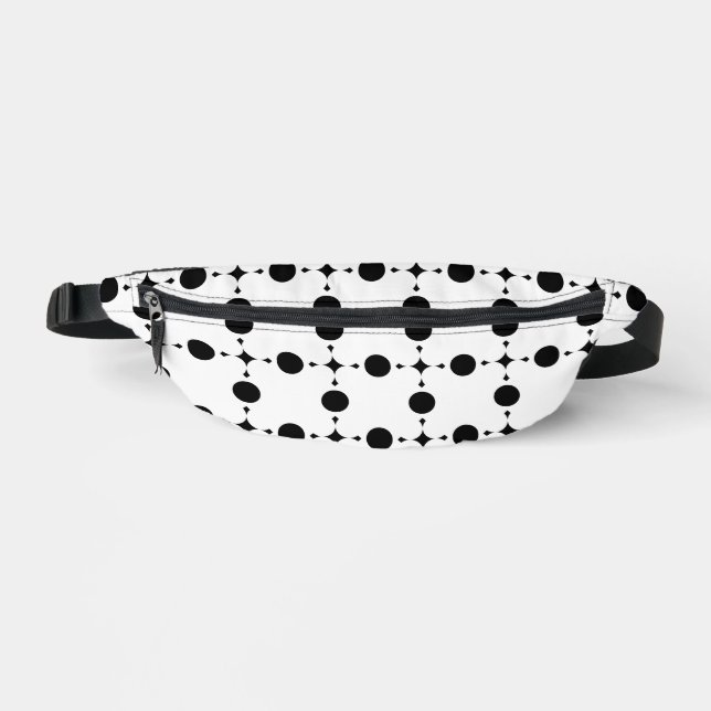 Sacs Banane Pois noirs, Motif à points Polka, points, pointill (Recto)