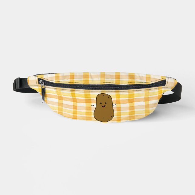 Sacs Banane Pomme de terre Brown En vichy jaune (Recto)