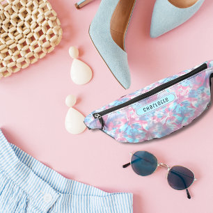 Sacs Banane Poudre Féminine Rose et Motif Shibori Bleu Électri