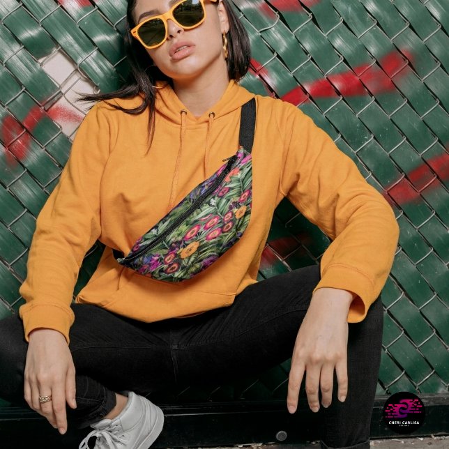 Sacs Banane Prairie Florale Rose Insulaire (Worn right. Hits different.)
