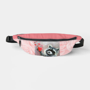 Sacs Banane Raccoon N Coeurs Print Cut Sew Fanny Pack