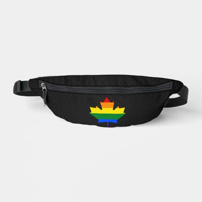 Sacs Banane Rainbow pride maple leaf  (Recto)
