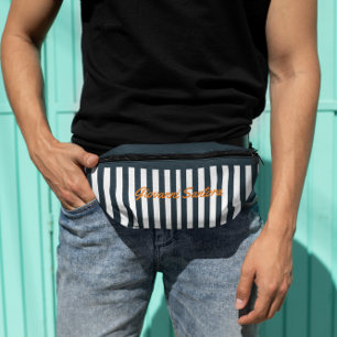 Sacs Banane Rayures Navy   Monogramme du gentleman moderne