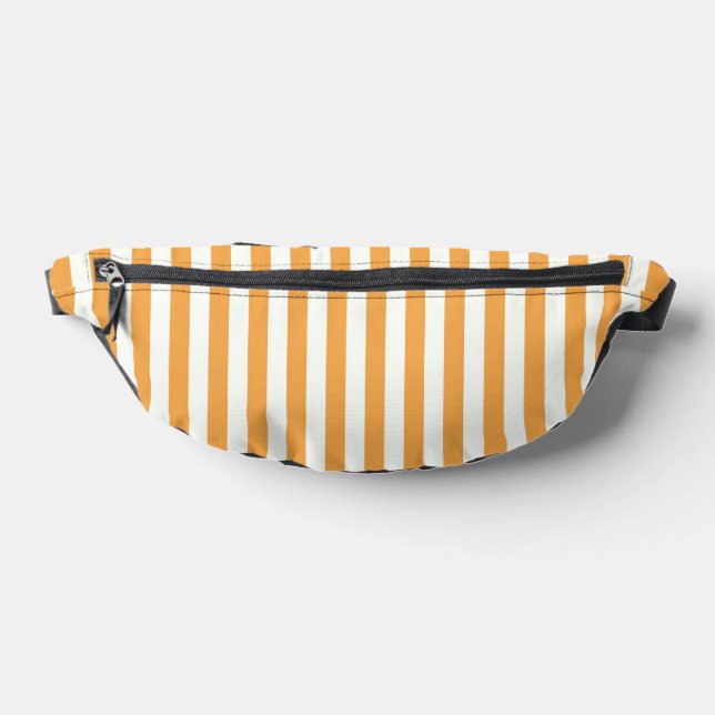 Sacs Banane Rayures verticales orange vif et blanc - esthétiqu (Poser)
