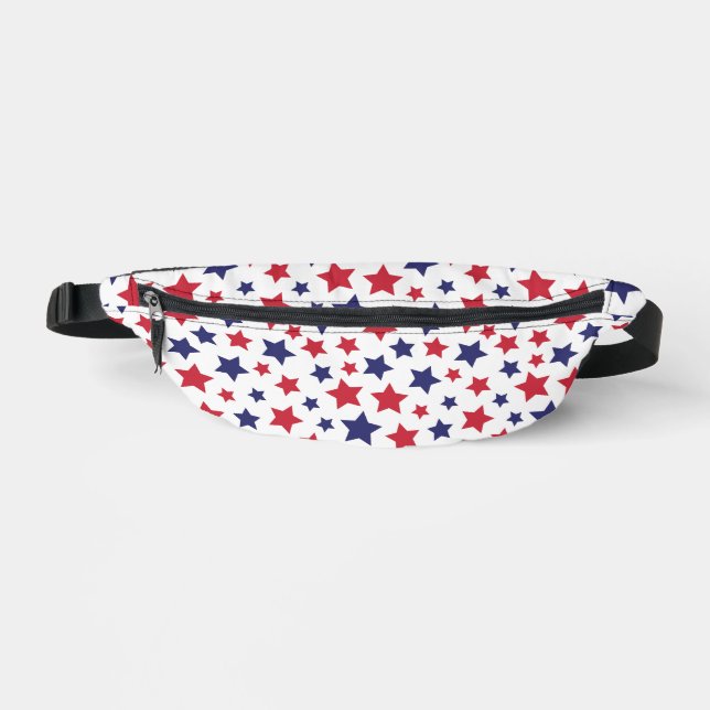 Sacs Banane Red and Blue Stars, 4th of July, White Background (Recto)