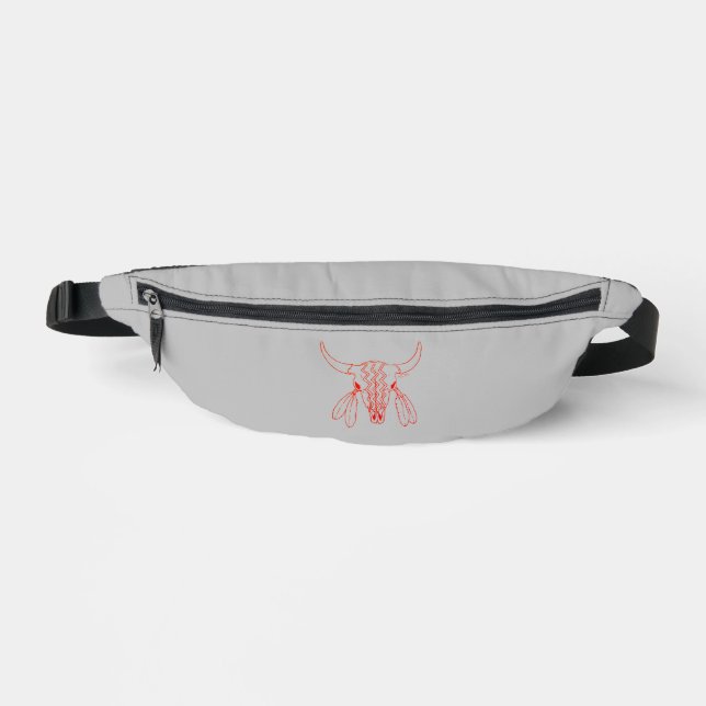 Sacs Banane Red Ghost Dance Buffalo line gray fanny pack (Recto)