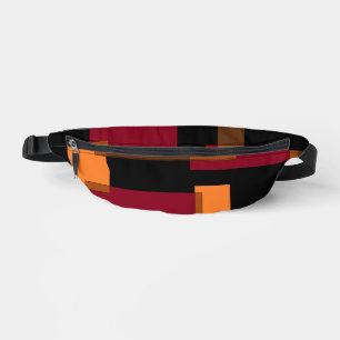 Sacs Banane Résumé géométrique Rouge Orange Brown Noir
