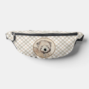 Sacs Banane Revêtu doux Roue Peinture Terrier Art original