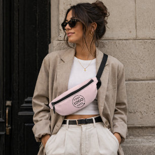 Sacs Banane Rose Pâle Entreprise Logo Professionnel