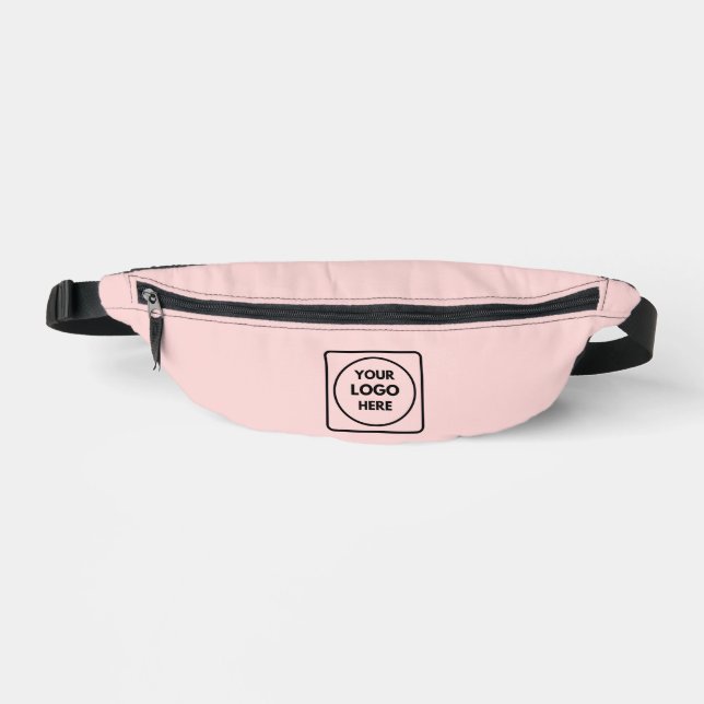 Sacs Banane Rose pâle | Logo professionnel personnalisé (Recto)