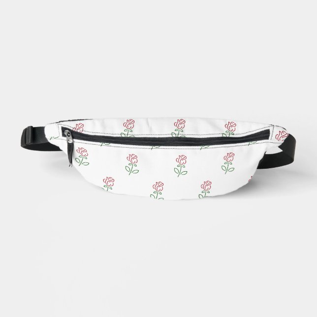 Sacs Banane Roses rouges, motif de roses, fleurs (Recto)