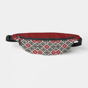 Sacs Banane Rouge noir blanc géométrique Keffiyeh Motif folklo