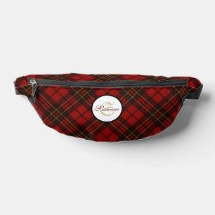 Sacs Banane Rouge tartan plaid hiver élégant Monogramme