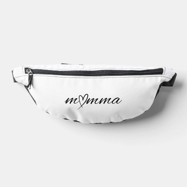 Sacs Banane Sacoche blanche personnalisée pour maman (Poser)