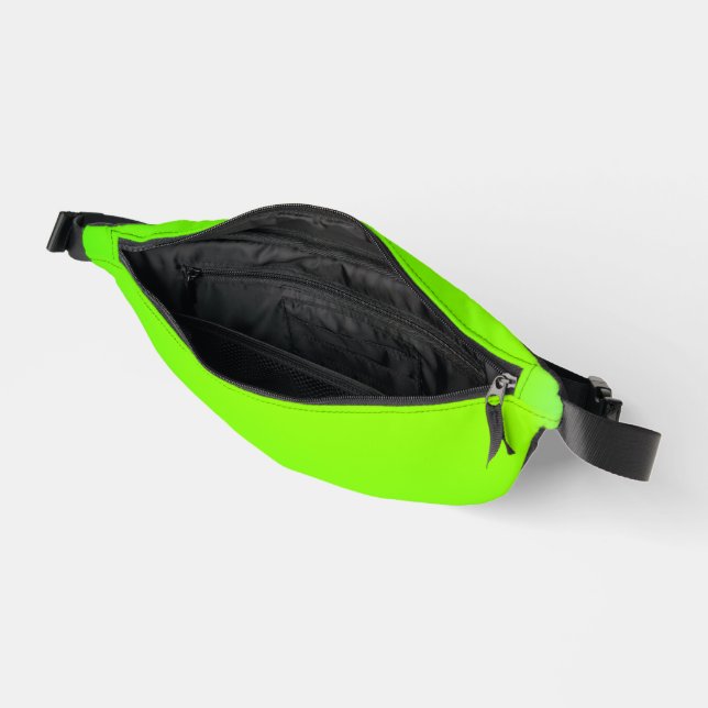 Sacs Banane Sacoche vert brillant avec un noir central  (Ouvrir)