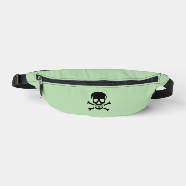 Sacs Banane Sacoche verte Black Skull (Recto)
