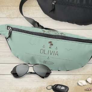 Sacs Banane Sage Green Vintage Van Surfeur Équipage Minimalist