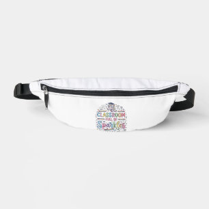 Sacs Banane Salle de classe licorne pleine de paillettes Merch