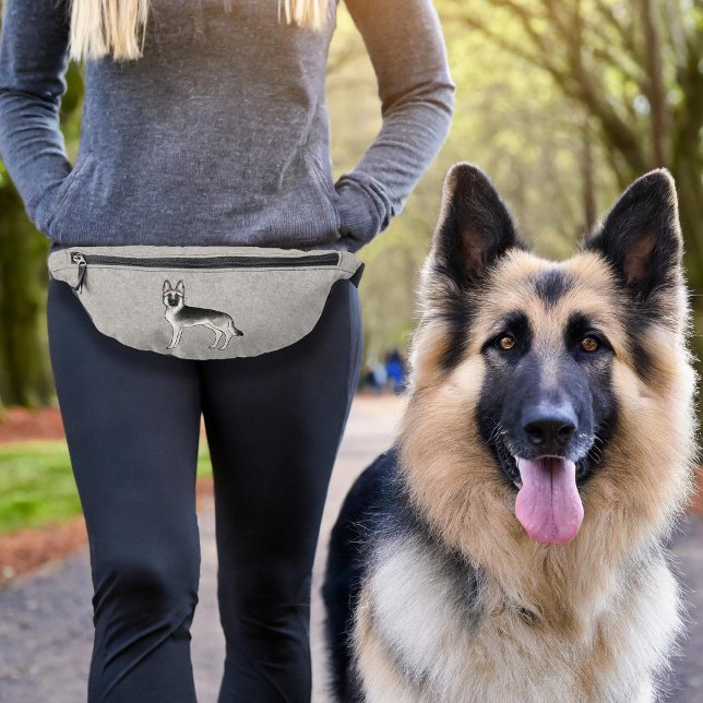 Sacs Banane Silver Sable German Shepherd'un joli chien de dess (Please note: This image is a digital mockup. The product may not be in scale.)
