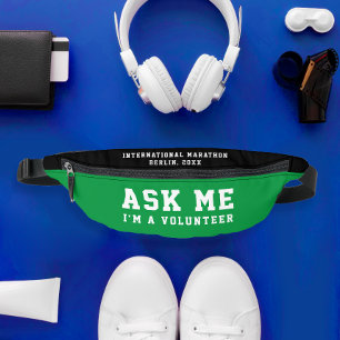 Sacs Banane Simple Modern Demande Moi Vert Blanc Aide Bénévole