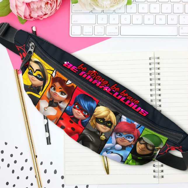 Sacs Banane Soyez Fort, Soyez Courageux, Soyez Miraculeux (Bag on table)