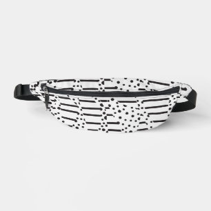 Sacs Banane Spots et bandes 2 en noir et blanc