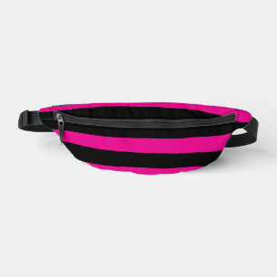 Sacs Banane Stripes inégales - Magenta et noir