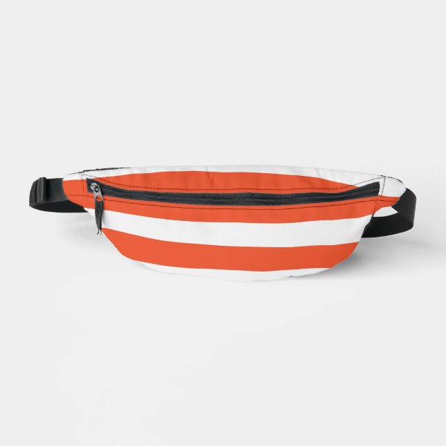 Sacs Banane Stripes inégales - Orange et blanc (Recto)