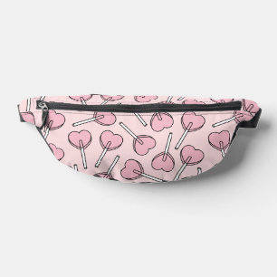 Sacs Banane Sucettes roses, sucettes en forme de cœur, motif d